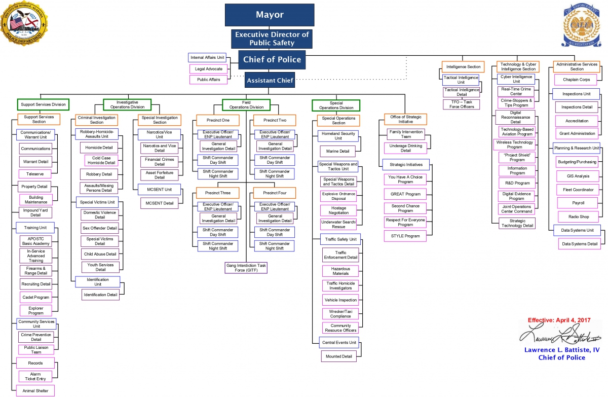 Law Enforcement Hierarchy Chart