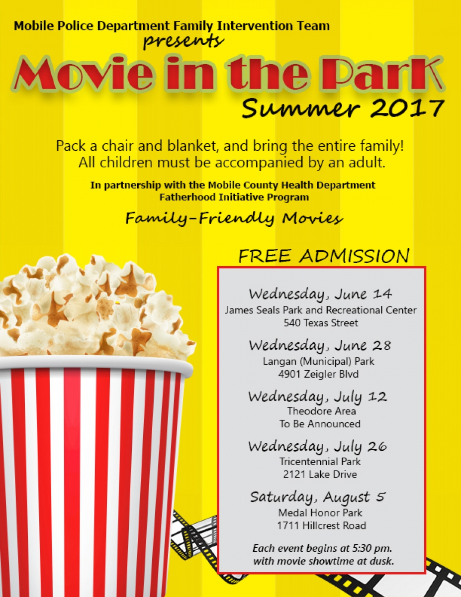 Movie in the Park flyer