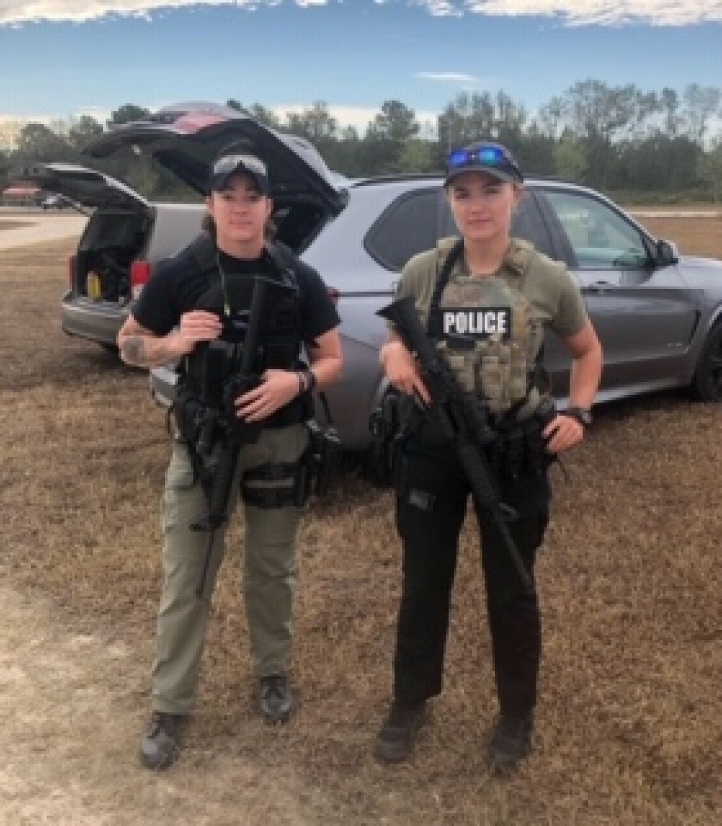 Officers Jennifer Chisholm and Logan Davis