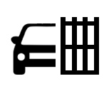 car illustration with gate