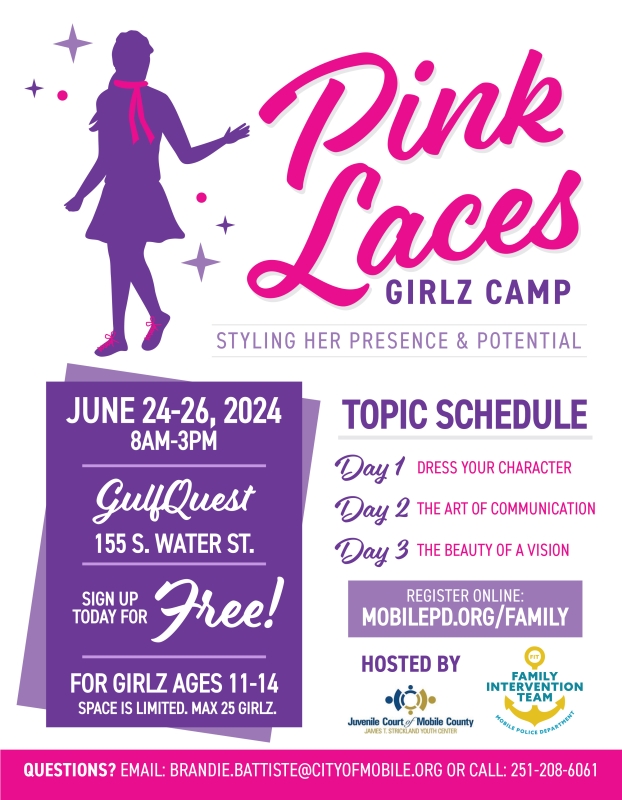 Pink Laces Girlz Camp Flyer 2024