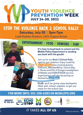 YVP Week Stop the Violence Back 2 School Rally